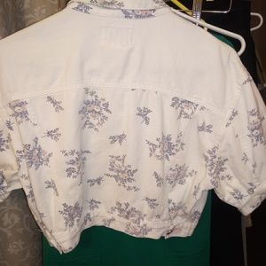 "Extra" denim shirt sleeve jacket